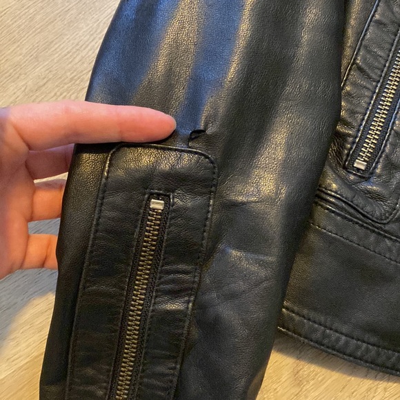 Mackage for Aritzia leather jacket with zebra print lining - Picture 3 of 5